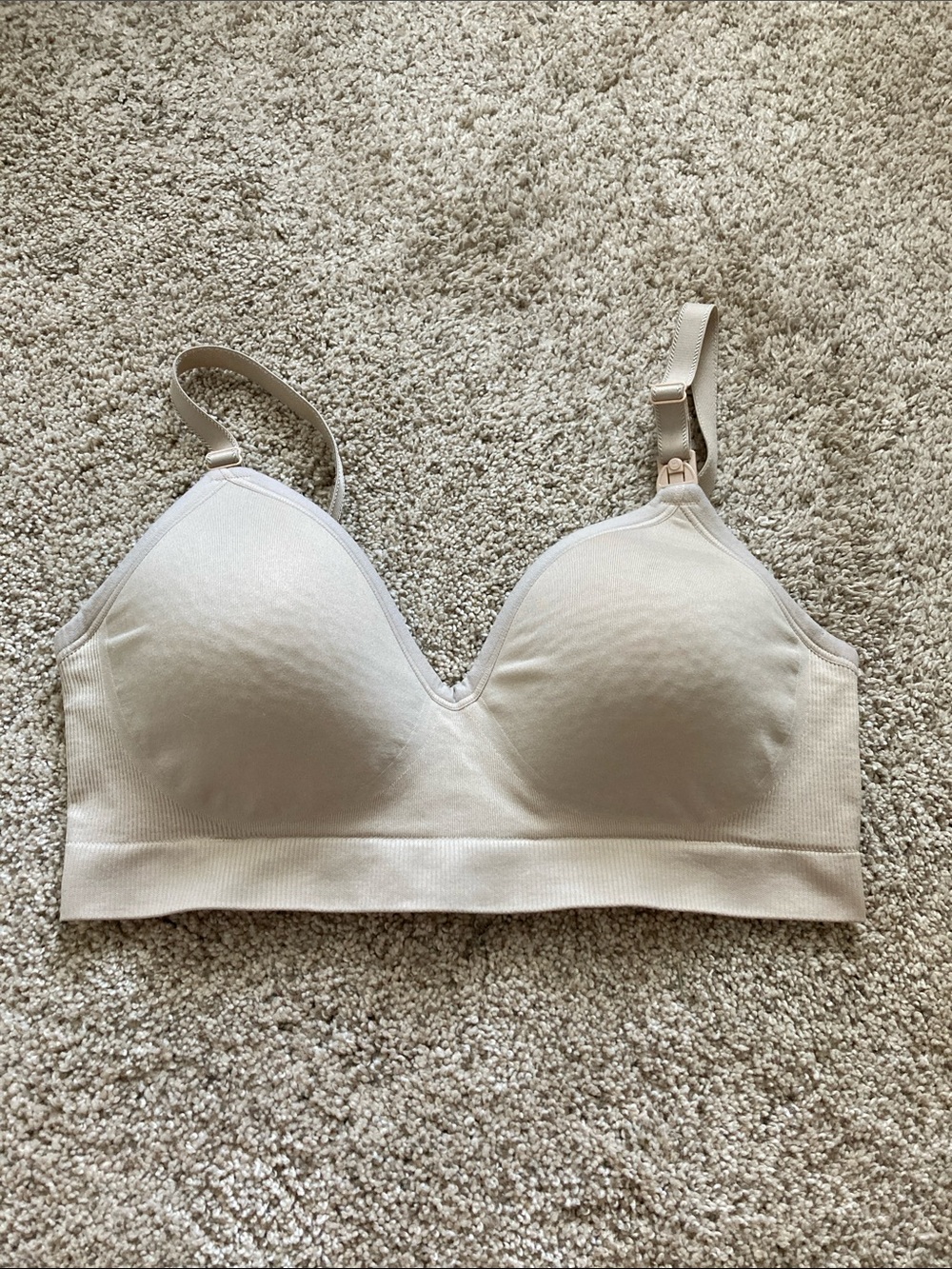 Bravado Plunge Nursing Bra Nude Sz Medium